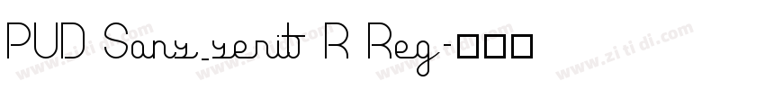 PUD Sans_serif R Reg字体转换
